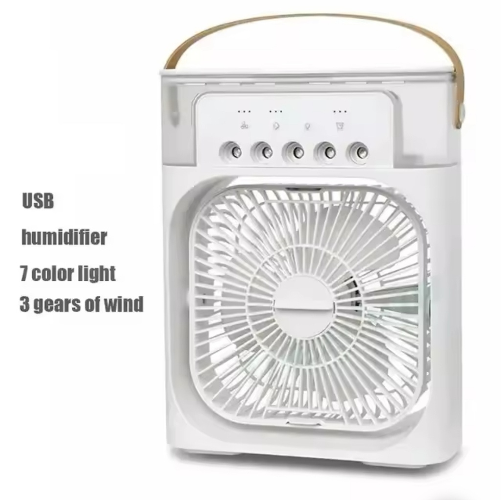 Portable 3 In 1 Fan Air Conditioner Household Small Air Cooler LED Night Lights Humidifier Air Adjustment Home Fan