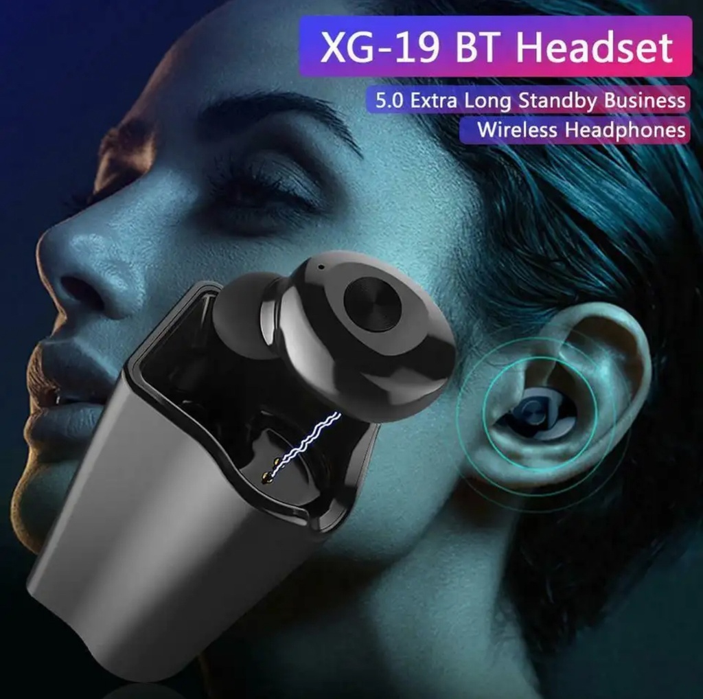  XG19 Bluetooth 5.0 Wireless Sports Earphone Mini Long Standby Cordless Headset
