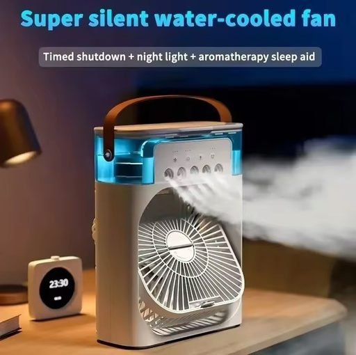 Portable 3 In 1 Fan Air Conditioner Household Small Air Cooler LED Night Lights Humidifier Air Adjustment Home Fan